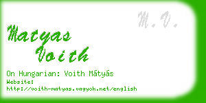 matyas voith business card
